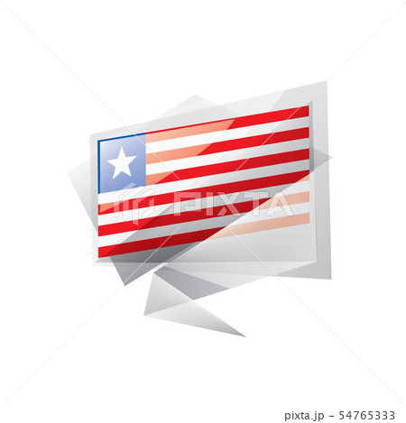 Liberia flag, vector illustration on a white background. 54765333