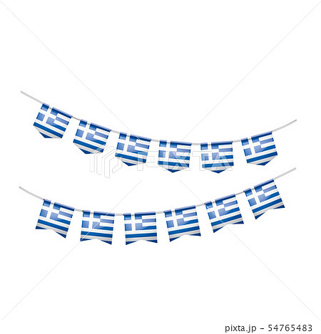 Greece flag, vector illustration on a white background. 54765483