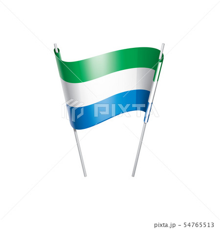 Sierra Leone flag, vector illustration on a white background. Sierra Leone flag, vector illustration on a white background. 54765513