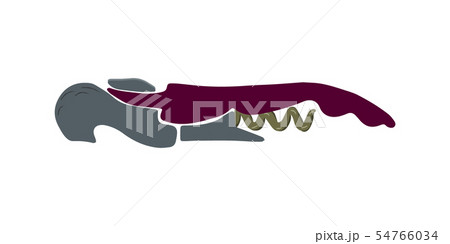 Waitress friend corkscrew illustration Waitress friend corkscrew illustration 54766034