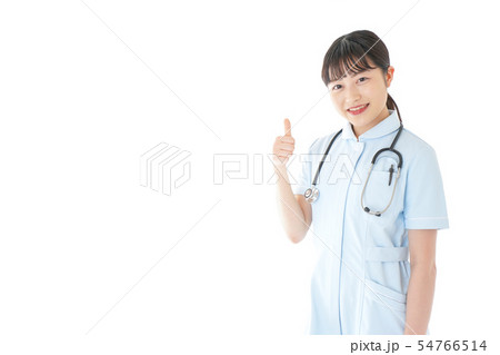 OKサインをする若い看護師 OKサインをする若い看護師 54766514