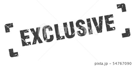 exclusive stamp. exclusive square grunge sign. exclusive stamp. exclusive square grunge sign. 54767090