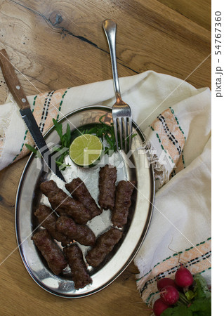 Classic kebabs on the plate. Classic kebabs on the plate. 54767360
