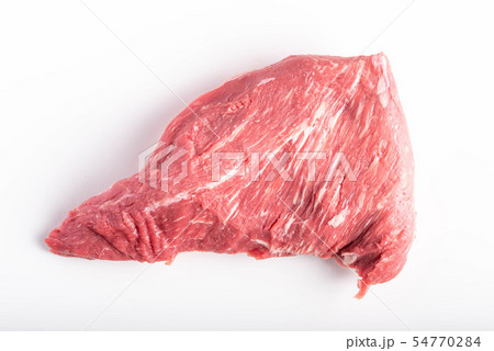 isolated raw tri tip beef steak meat on white 54770284