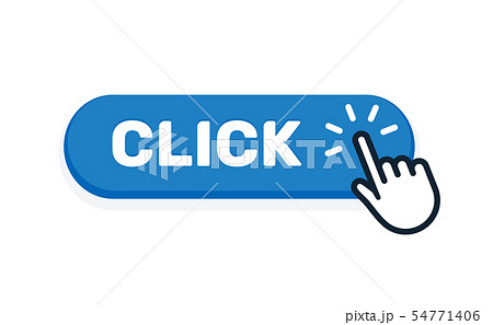Click here button with hand icon. Vector click web sign cursor symbol. Button isolated 54771406