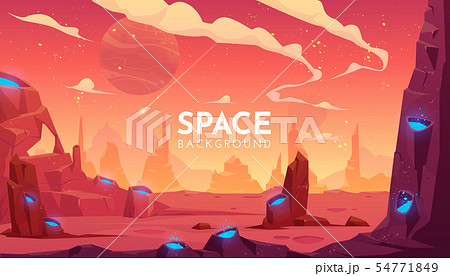 Space background, empty alien fantasy landscape 54771849