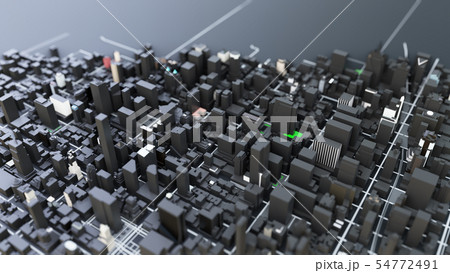 3D futuristic city architecture 3D futuristic city architecture 54772491