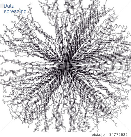Data structure. Big data spreading model. Vector illustration. 54772622