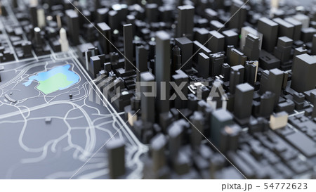 3D futuristic city architecture 3D futuristic city architecture 54772623