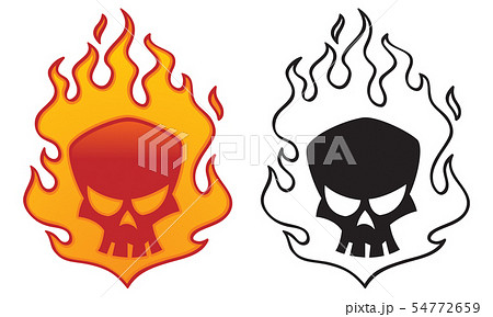 Flaming Skull Flaming Skull 54772659
