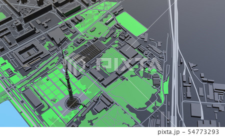 3D futuristic city architecture 54773293