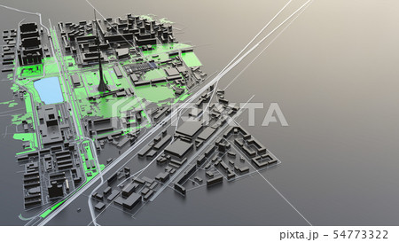 3D futuristic city architecture 3D futuristic city architecture 54773322