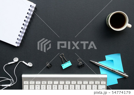 Office desk or table top view 54774179