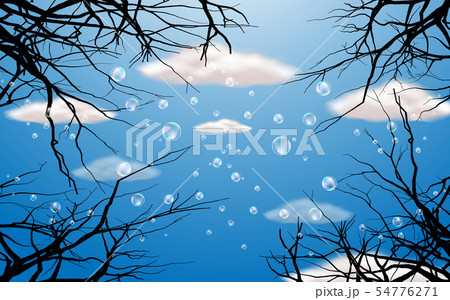 bubble floating on the blue sky in daytime bubble floating on the blue sky in daytime 54776271