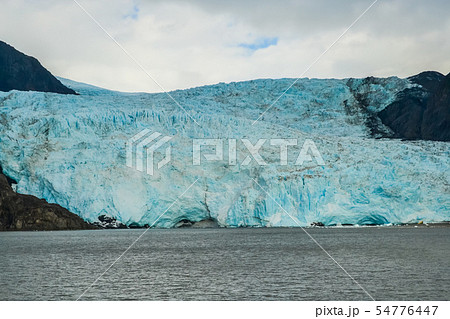 Close view of a Holgate glacier in Kenai fjords National Park, Seward, Alaska, United States, North 54776447