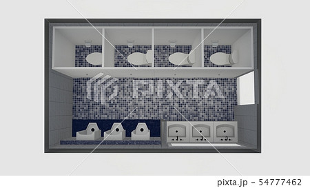 トイレ　男性用　イラスト　CG6 54777462