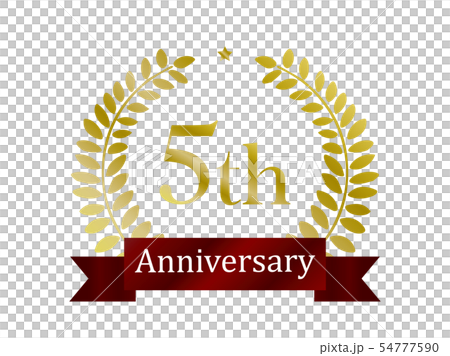 勞雷爾花圈五週年周年紀念徽章 54777590