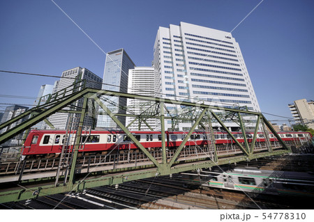 日本の東京都市景観 品川の超高層ビル群などを望む 日本の東京都市景観 品川の超高層ビル群などを望む 54778310