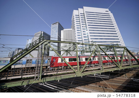 日本の東京都市景観 品川の超高層ビル群などを望む 日本の東京都市景観 品川の超高層ビル群などを望む 54778318