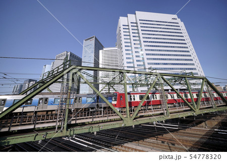 日本の東京都市景観　品川の超高層ビル群などを望む 54778320