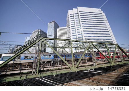 日本の東京都市景観　品川の超高層ビル群などを望む 54778321