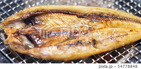 ホッケの一夜干･BBQ･bbq･炭火焼･網焼･備長炭･七輪･キャンプ･食事･食べ物･開き 54778848