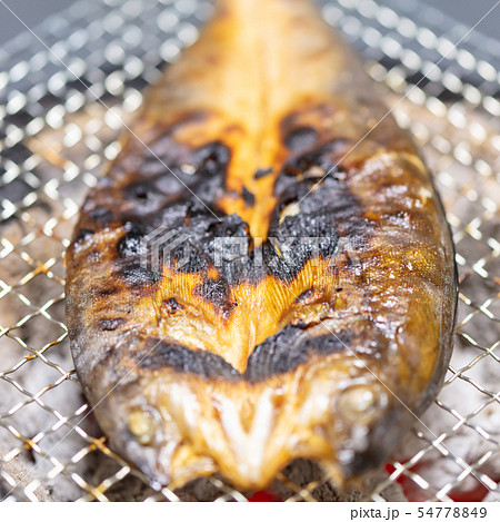 ホッケの一夜干･BBQ･bbq･炭火焼･網焼･備長炭･七輪･キャンプ･食事･食べ物･開き 54778849