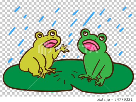 かえると雨 54779321