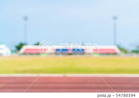 abstract football stadium with blue sky 54780394