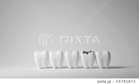 Decayed tooth among good tooth model  54781873