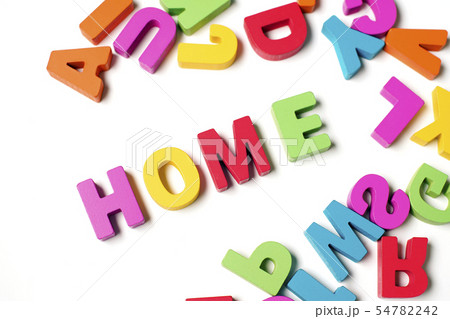 ' HOME ' Colorful Wooden Letters 54782242