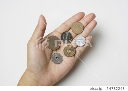 Hand Hold Money Japanese Coin  54782243