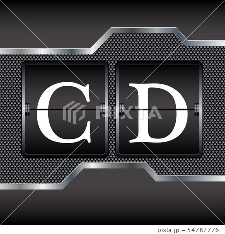 Metal alphabet of mechanical C-D, vector 54782776