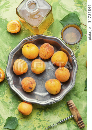 Homemade apricot wine 54782846