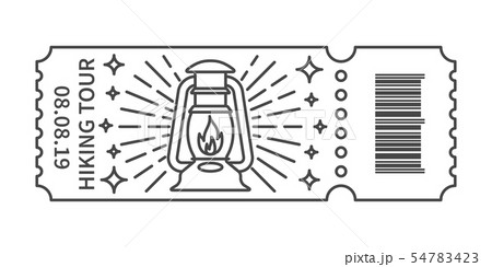 Rustic camping lantern in ticket 54783423