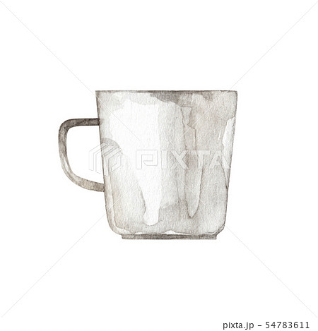 コーヒーマグカップ イラスト 水彩のイラスト素材