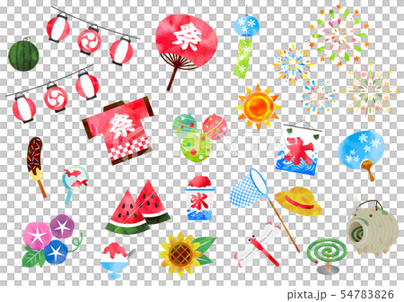 夏イラスト水彩 54783826