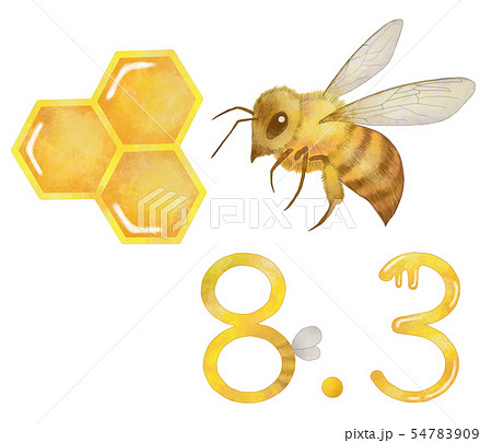 ミツバチ ハチミツ ハチミツの日のイラスト素材