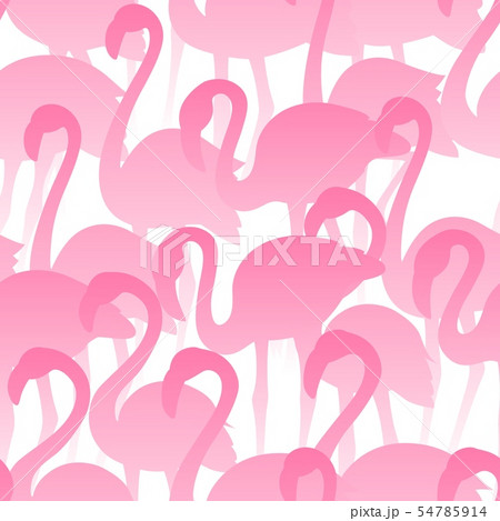 Flamingo seamless pattern. Vector tropical exotic texture. Hand drawn birds Flamingo seamless pattern. Vector tropical exotic texture. Hand drawn birds 54785914