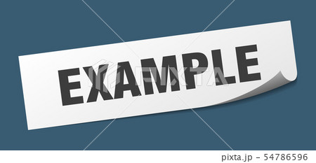 example sticker. example square isolated sign. example sticker. example square isolated sign. 54786596
