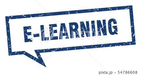 e-learning sign. e-learning square speech bubble. e-learning sign. e-learning square speech bubble. 54786608