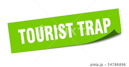 tourist trap sticker. tourist trap square isolated tourist trap sticker. tourist trap square isolated 54786896