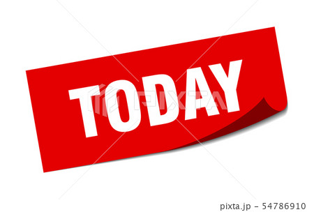 today sticker. today square isolated sign. today 54786910
