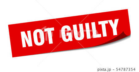 not guilty sticker. not guilty square isolated not guilty sticker. not guilty square isolated 54787354