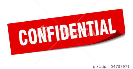confidential sticker. confidential square isolated 54787971