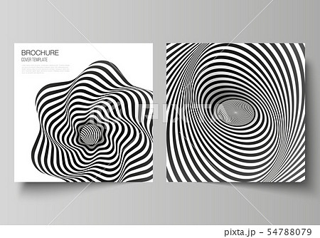 The minimal vector layout of two square format covers design templates for brochure, flyer, magazine 54788079