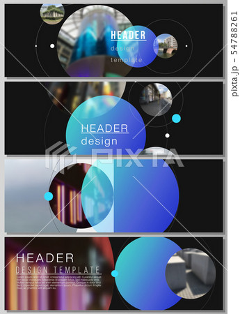The minimalistic vector layout of headers, banner design templates. Simple design futuristic concept The minimalistic vector layout of headers, banner design templates. Simple design futuristic concept 54788261