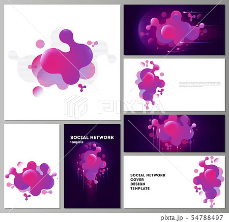 The minimalistic abstract vector illustration of the editable layouts of modern social network The minimalistic abstract vector illustration of the editable layouts of modern social network 54788497