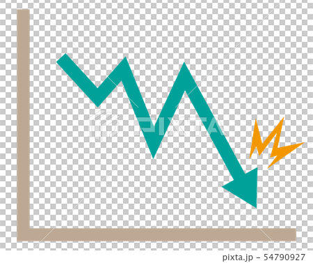 Arrow Icon Arrow Up Graph Down Down Line Graph Stock Illustration