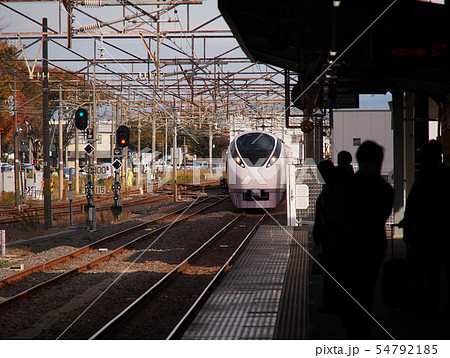 茨城県ひたちなか市の勝田駅上りホームに入る特急ひたち号(E657系) 茨城県ひたちなか市の勝田駅上りホームに入る特急ひたち号(E657系) 54792185